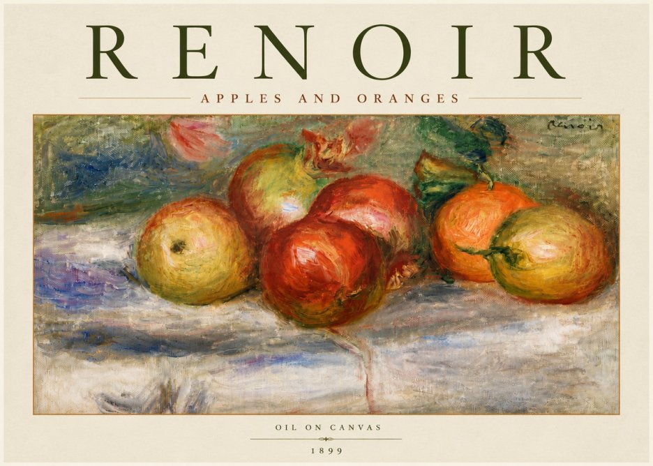 Renoir Apples and Oranges No6 - Affiche