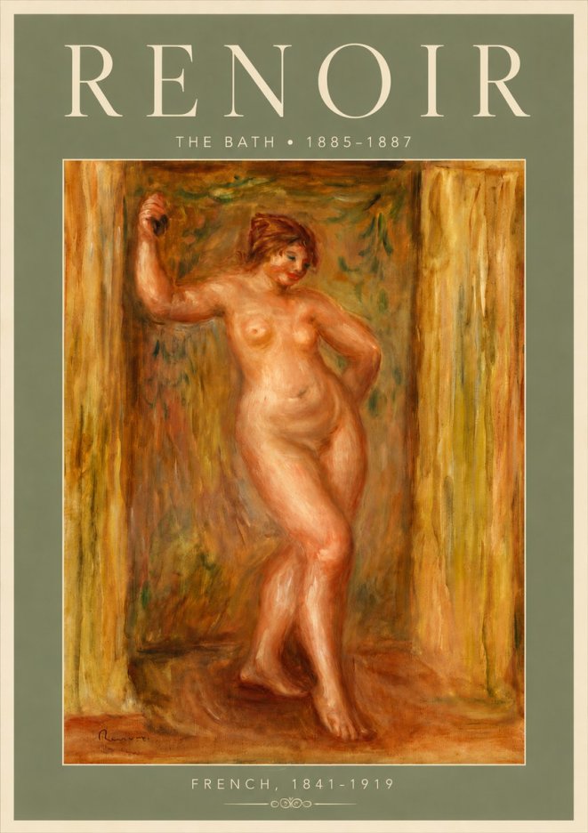 Renoir The Bath No6 - Affiche