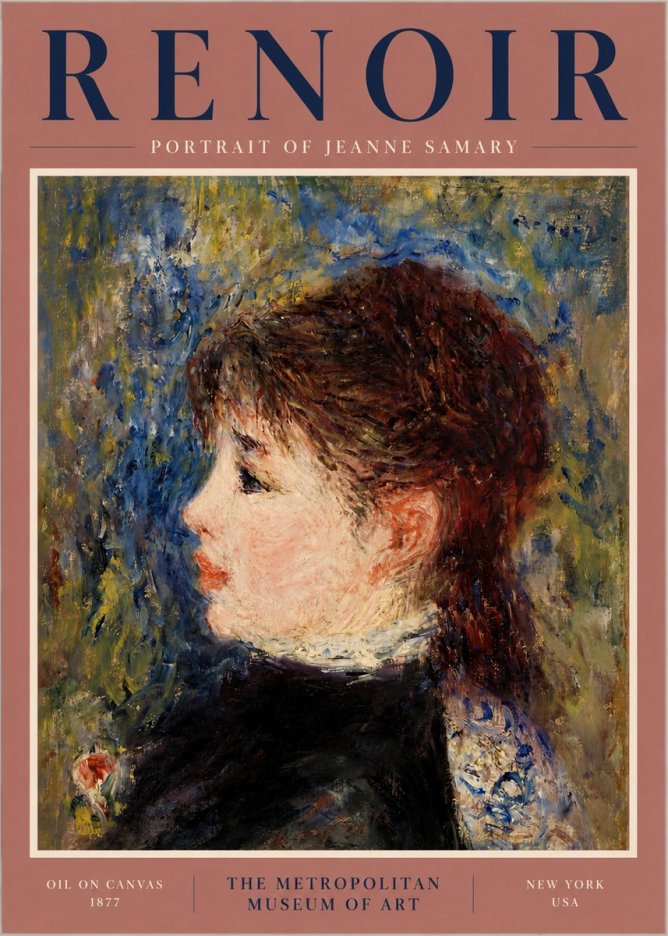 Renoir Portrait of a Young Woman II No4 - Affiche