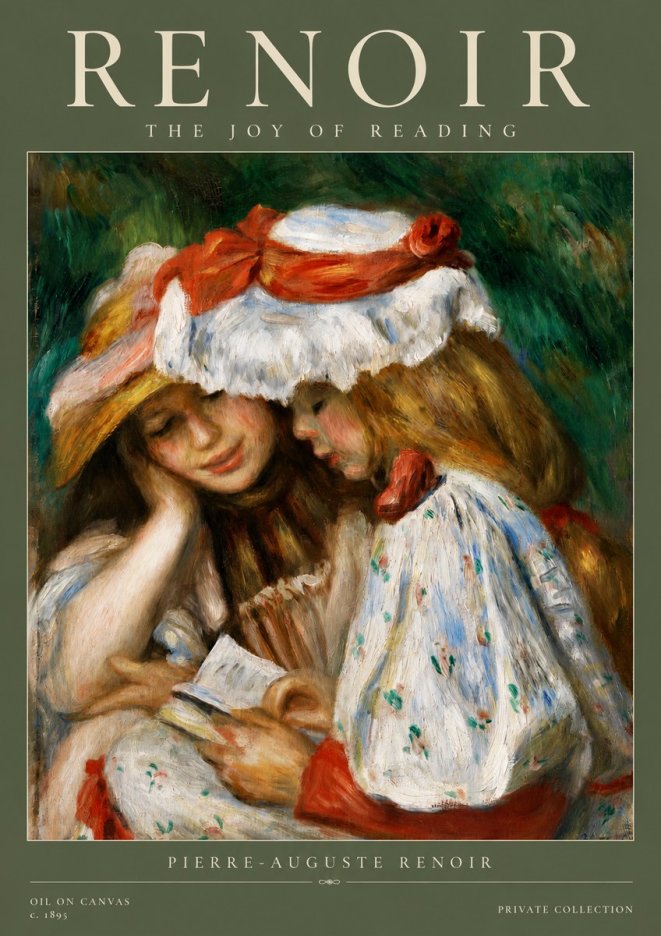 Renoir The Joy of Reading No3 - Affiche