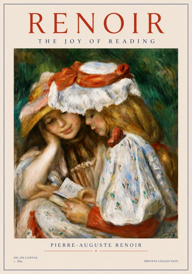 Renoir The Joy of Reading No4 - Affiche