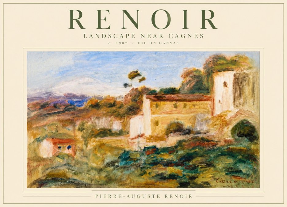 Renoir Landscape Near Cagnes No3 - Affiche