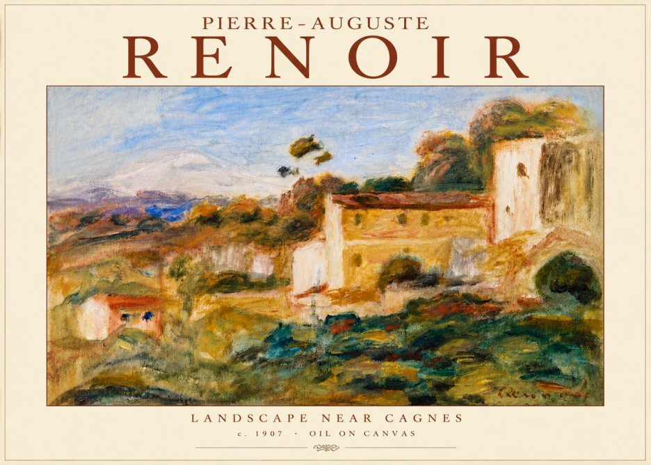 Renoir Landscape Near Cagnes No5 - Affiche