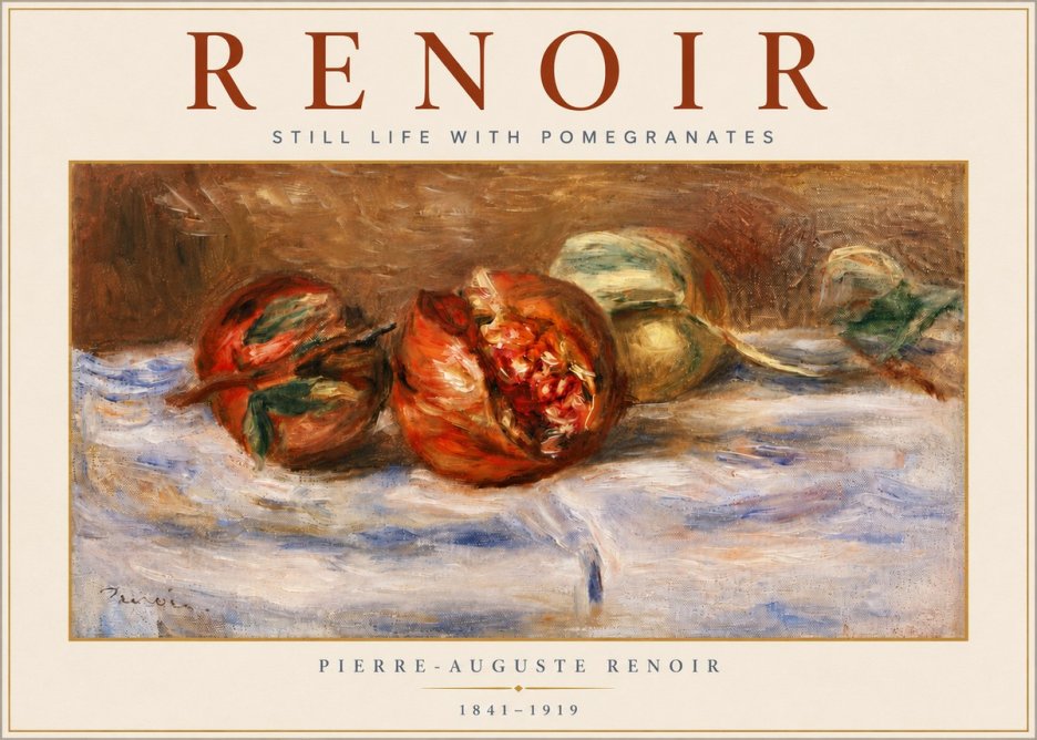 Renoir Still Life with Pomegranates No4 - Affiche