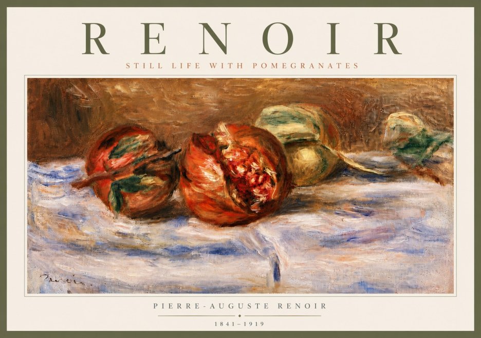 Renoir Still Life with Pomegranates No5 - Affiche