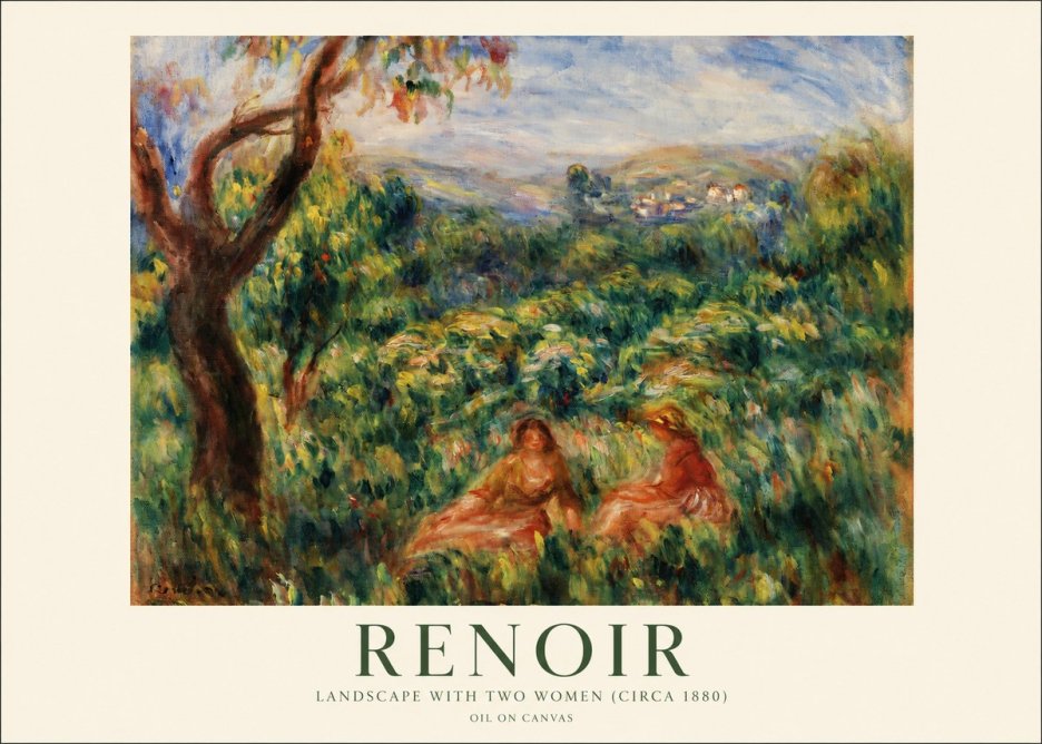 Renoir Landscape with Two Women (Circa 1880) No1 - Affiche