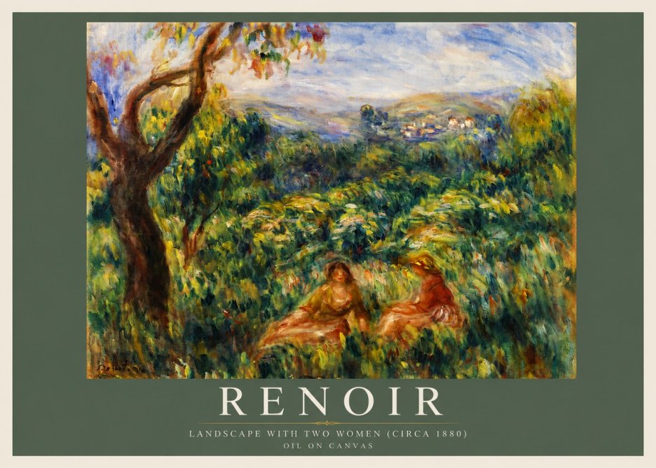 Renoir Landscape with Two Women (Circa 1880) No2 - Affiche