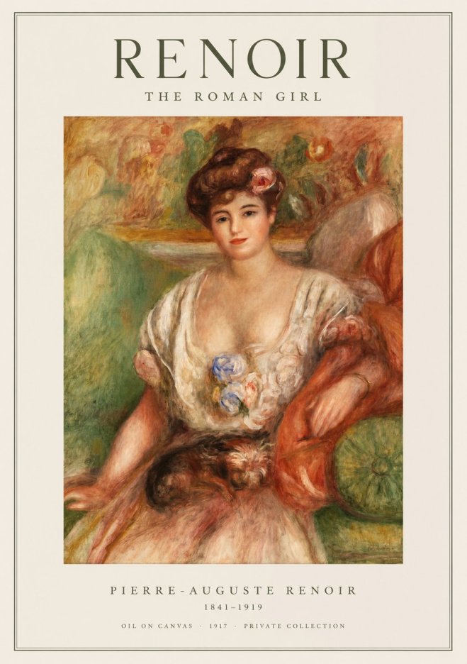 Renoir The Roman Girl No1 - Affiche