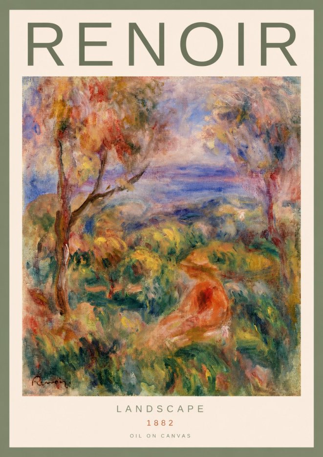 Renoir Landscape with Figure No2 - Affiche