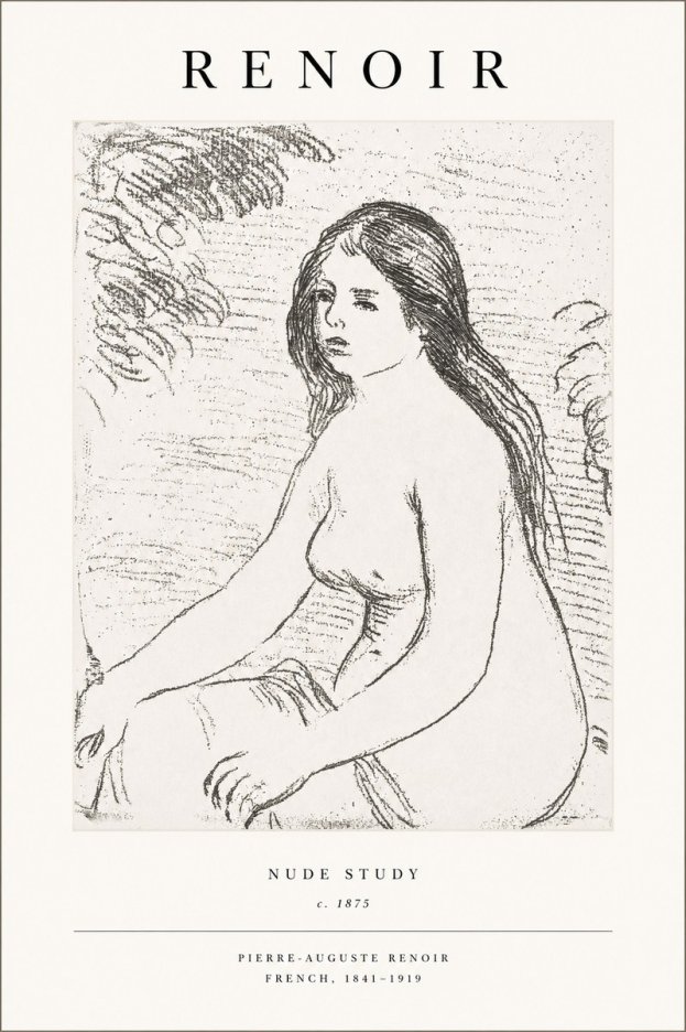 Renoir Nude Study No1 - Affiche