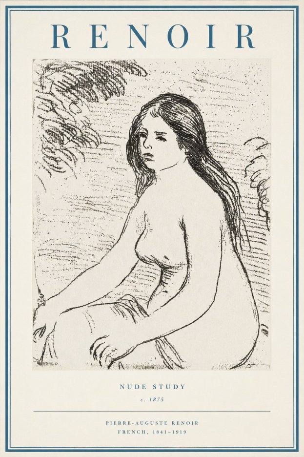 Renoir Nude Study No2 - Affiche