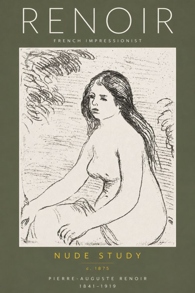 Renoir Nude Study No4 - Affiche