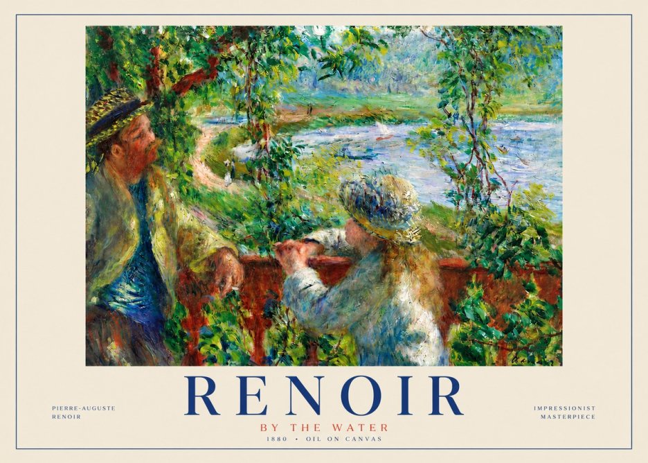Renoir By the Water No3 - Affiche