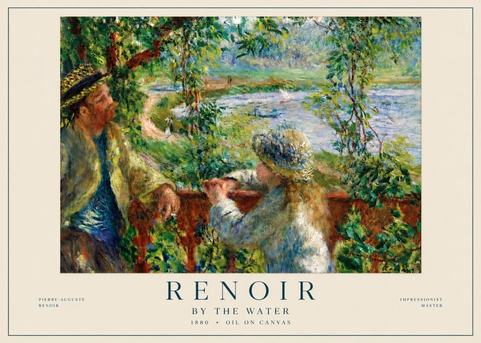 Renoir By the Water No4 - Affiche