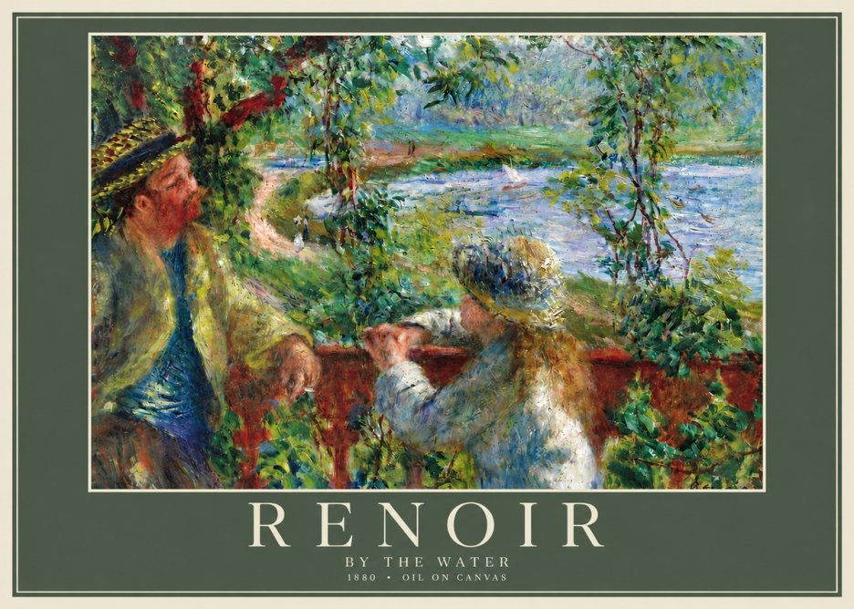 Renoir By the Water No6 - Affiche