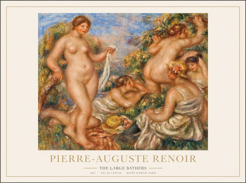 Renoir The Large Bathers No1 - Affiche