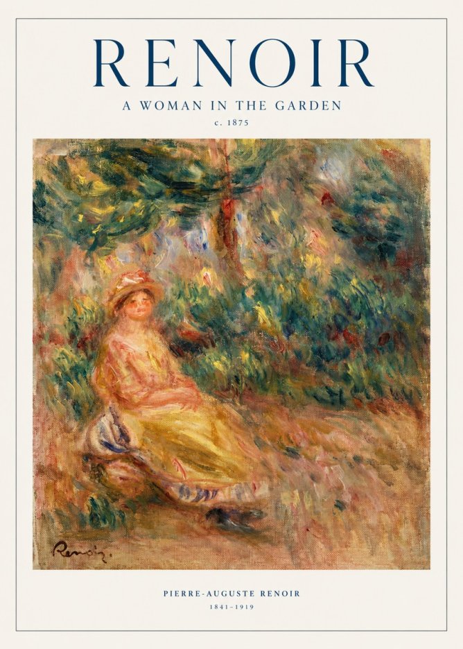 Renoir A Woman in the Garden No1 - Affiche