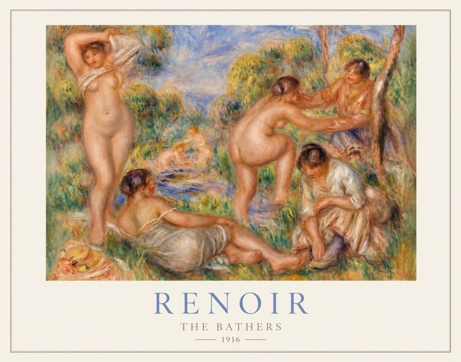 Renoir The Bathers III No1 - Affiche