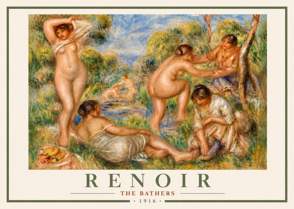Renoir The Bathers No4 - Affiche