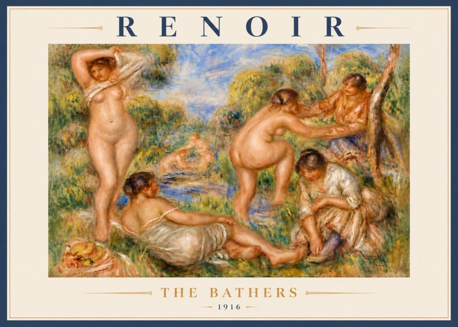 Renoir The Bathers No6 - Affiche