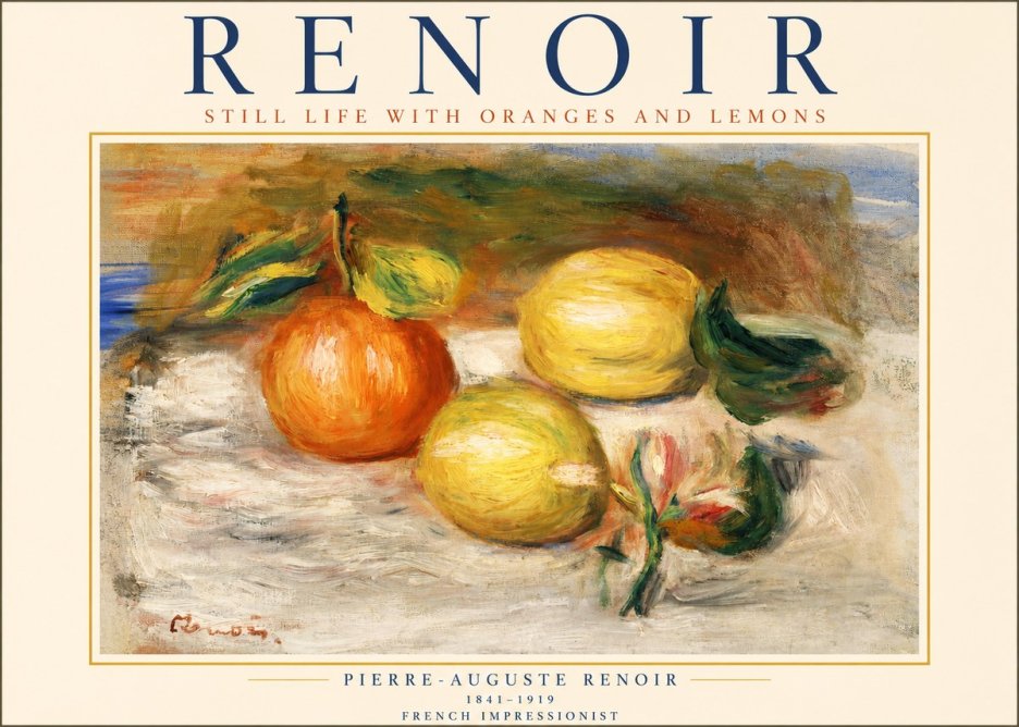 Renoir Still Life with Fruit II No2 - Affiche