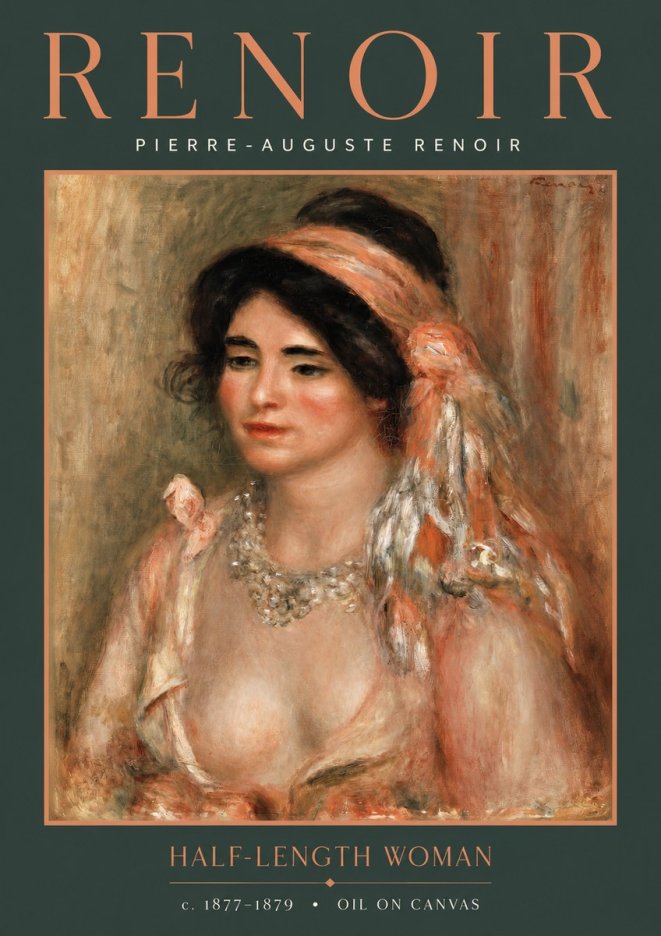 Renoir Half-length Woman No2 - Affiche