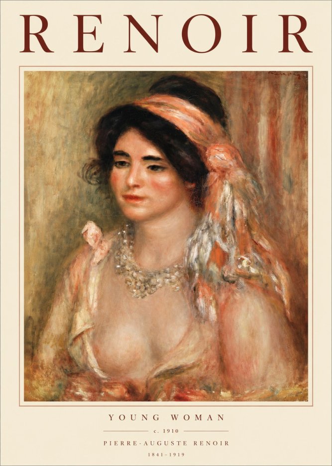 Renoir Half-length Woman No3 - Affiche