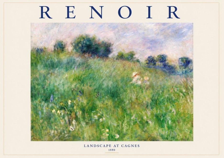 Renoir Landscape at Cagnes No1 - Affiche