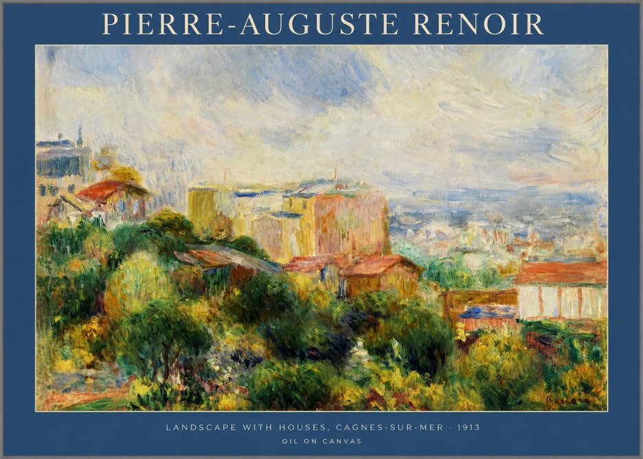 Renoir View of Cagnes No2 - Affiche