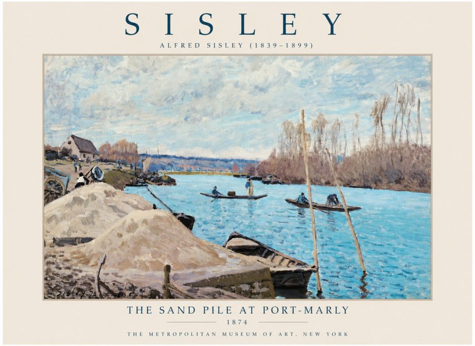 Sisley The Sand Pile at Port-marly No3 - Affiche