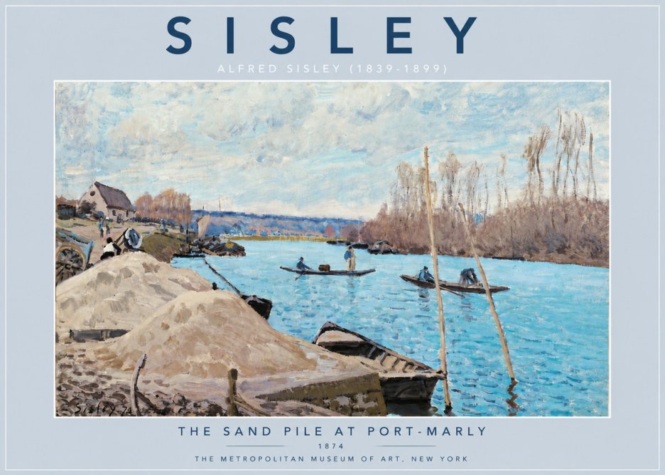 Sisley The Sand Pile at Port-marly No4 - Affiche