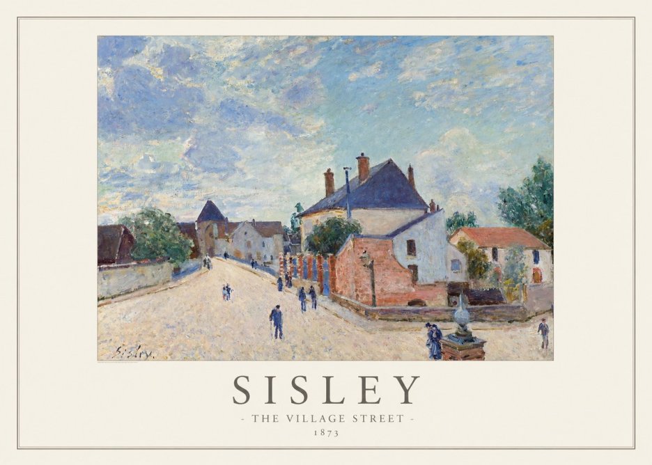 Sisley The Village Street No1 - Affiche