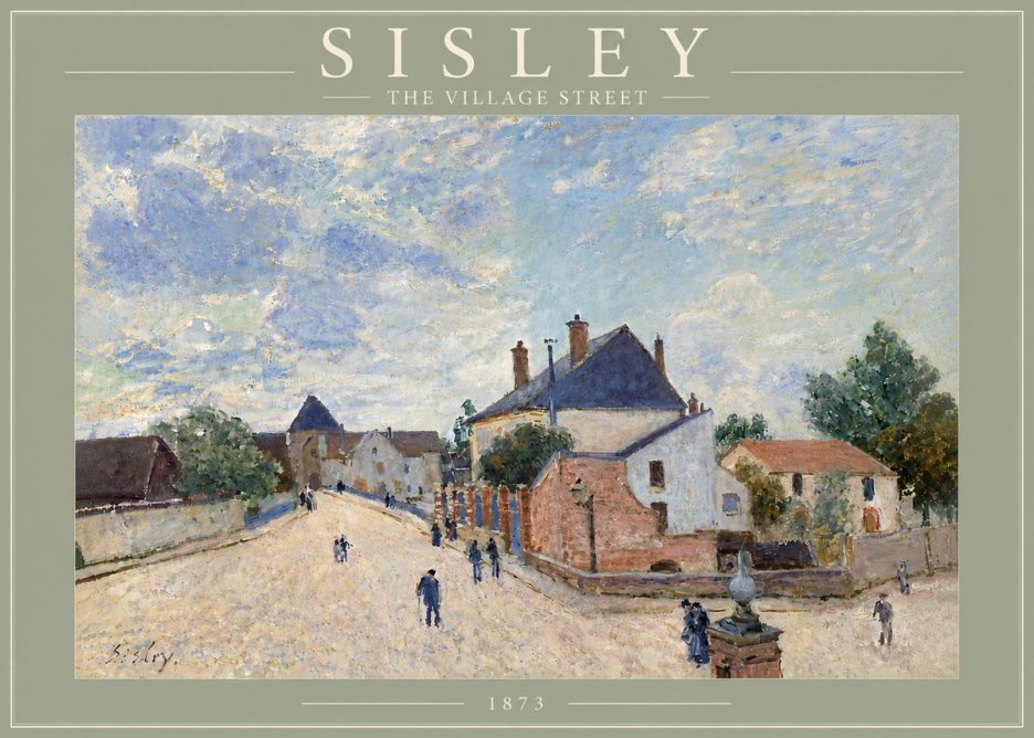 Sisley The Village Street No6 - Affiche
