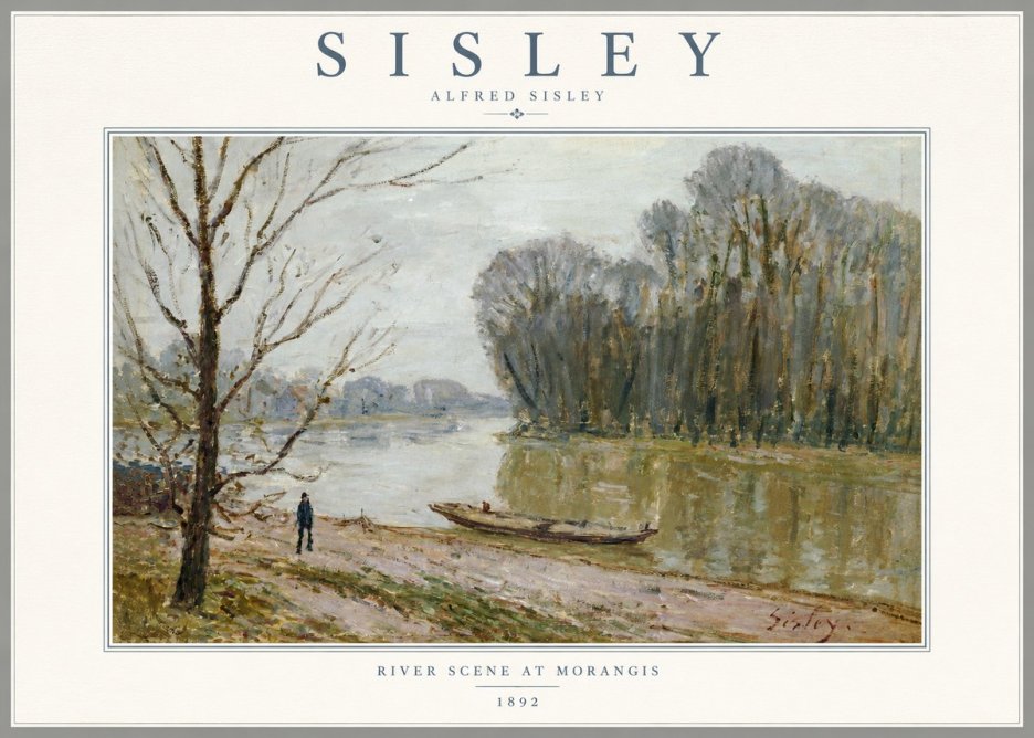Sisley River Scene at Morangis No2 - Affiche