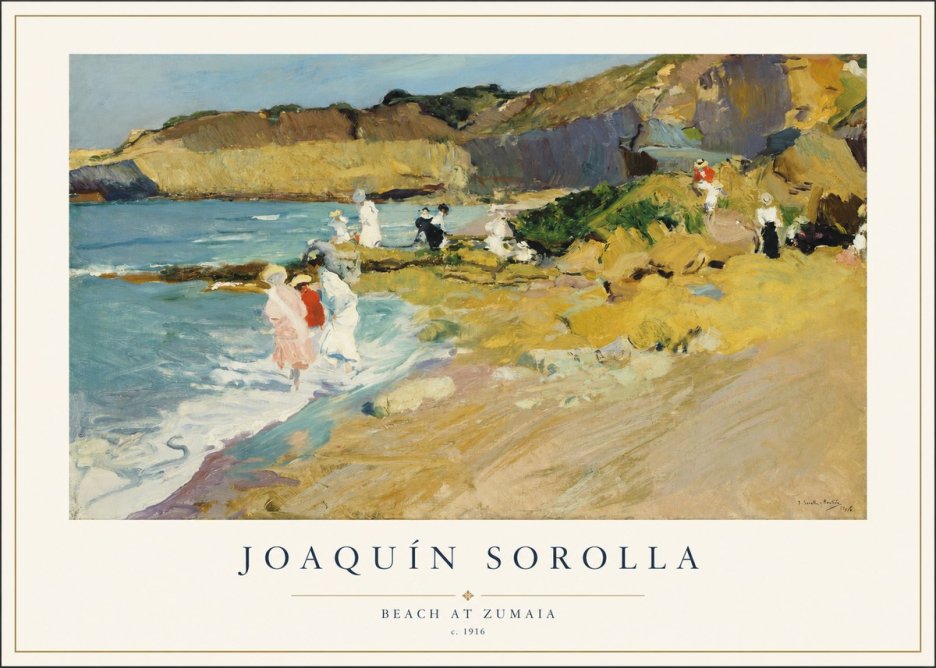 Sorolla Beach at Zumaia No1 - Affiche