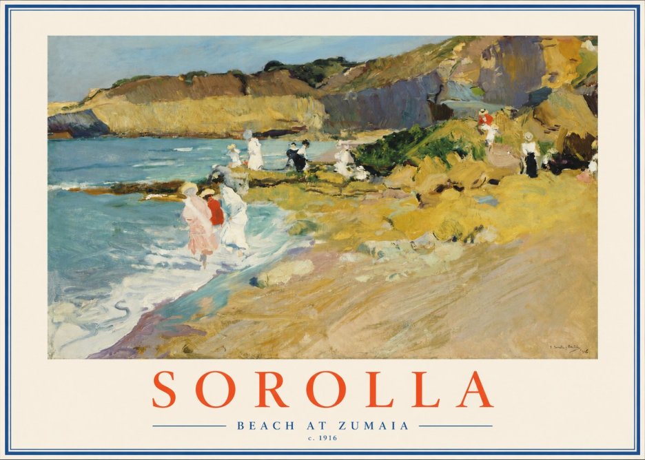 Sorolla Beach at Zumaia No2 - Affiche