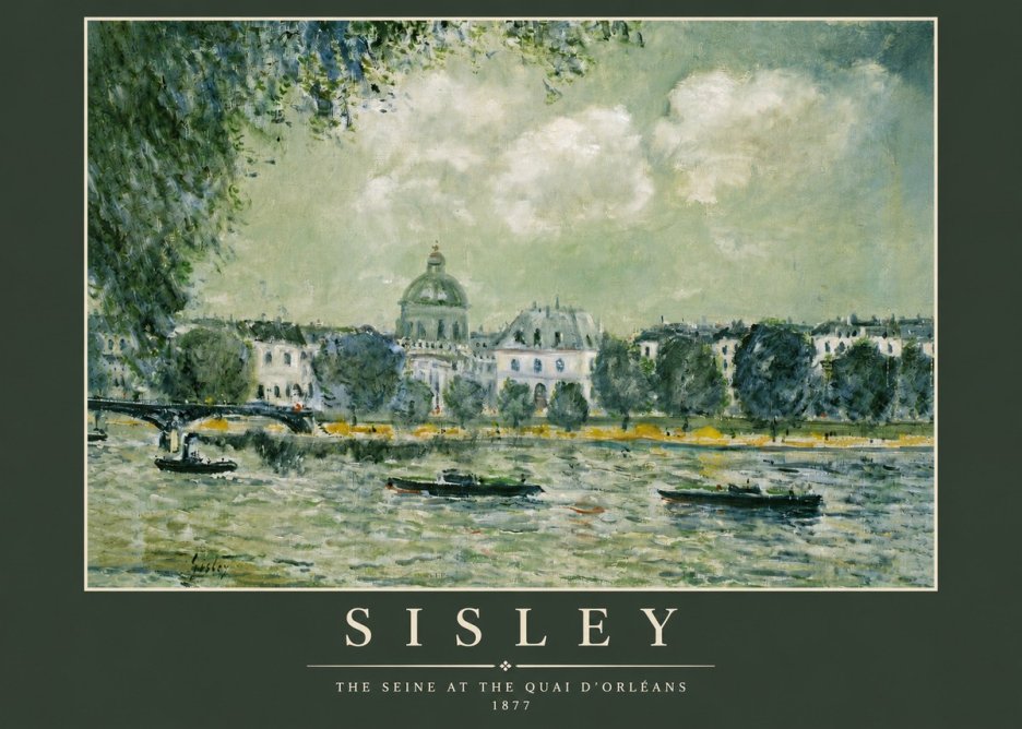 Sisley The Seine at the Quai D'orléans No3 - Affiche
