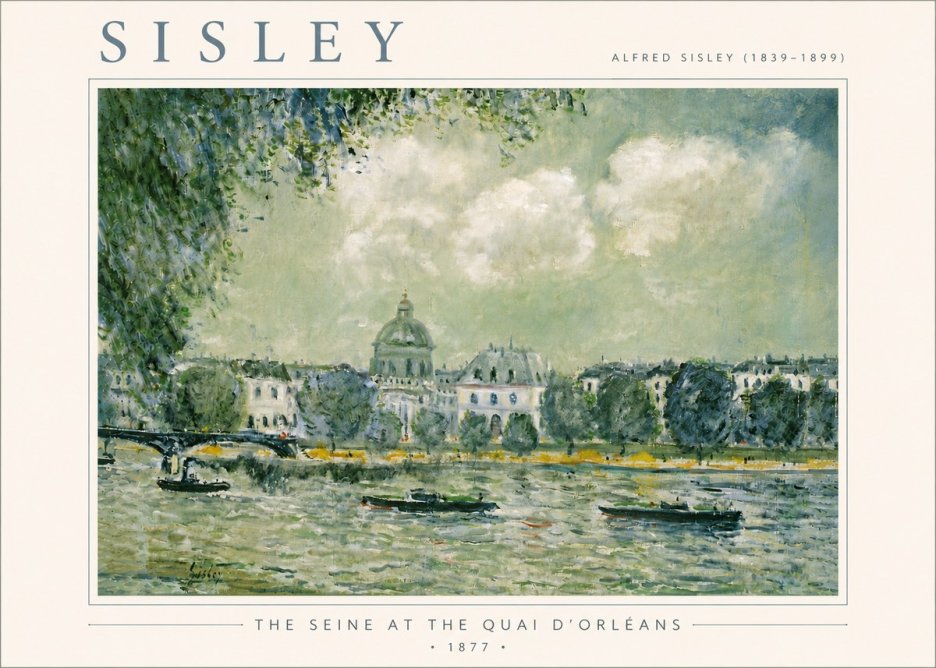 Sisley The Seine at the Quai D'orléans No6 - Affiche