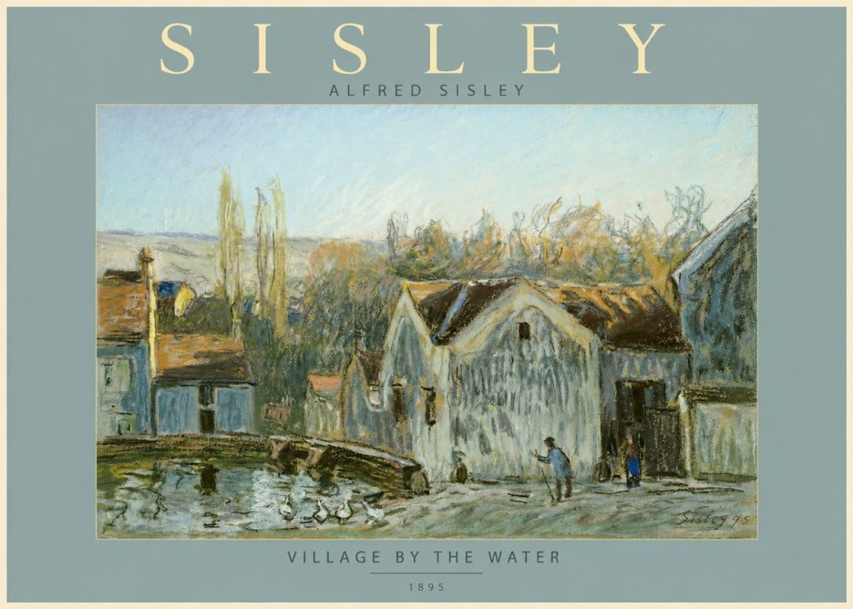 Sisley Village by the Water No2 - Affiche