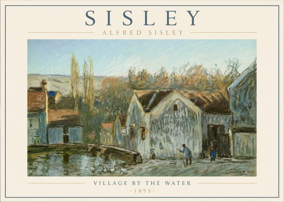 Sisley Village by the Water No6 - Affiche