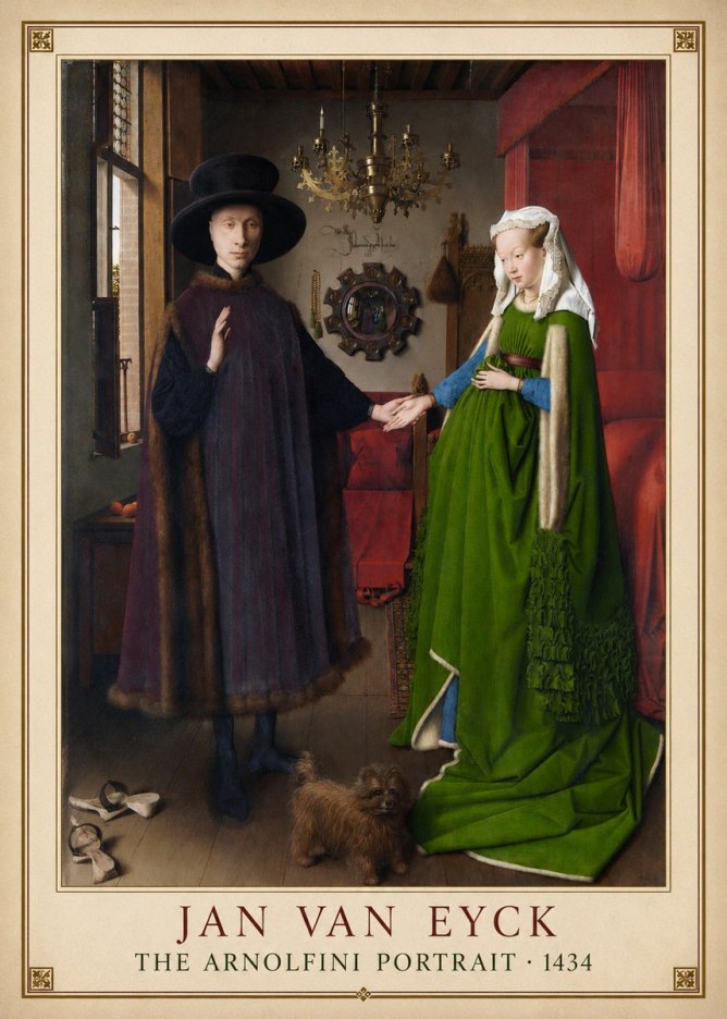 Jan van Eyck The Arnolfini Portrait VI No1 - Affiche
