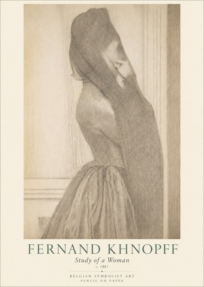 Fernand Khnopff Study of a Woman No1 - Affiche