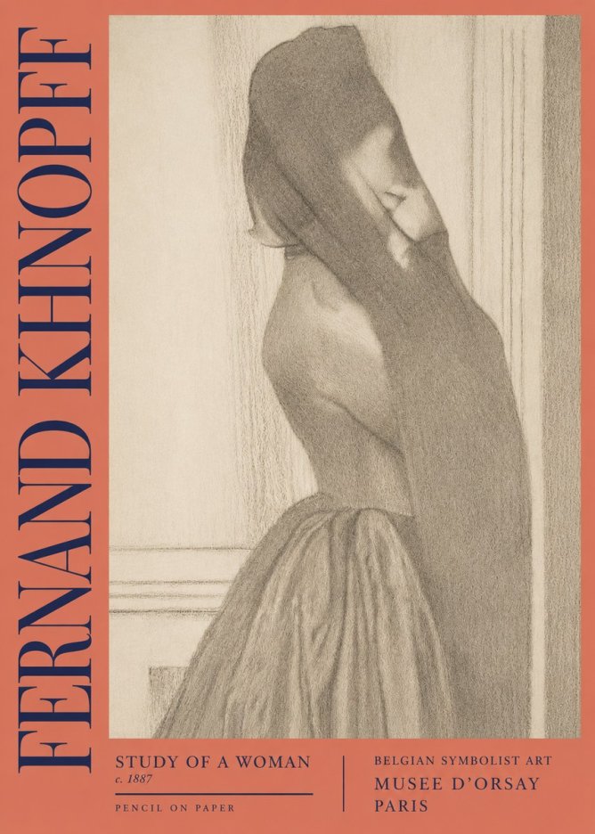 Fernand Khnopff Study of a Woman No2 - Affiche