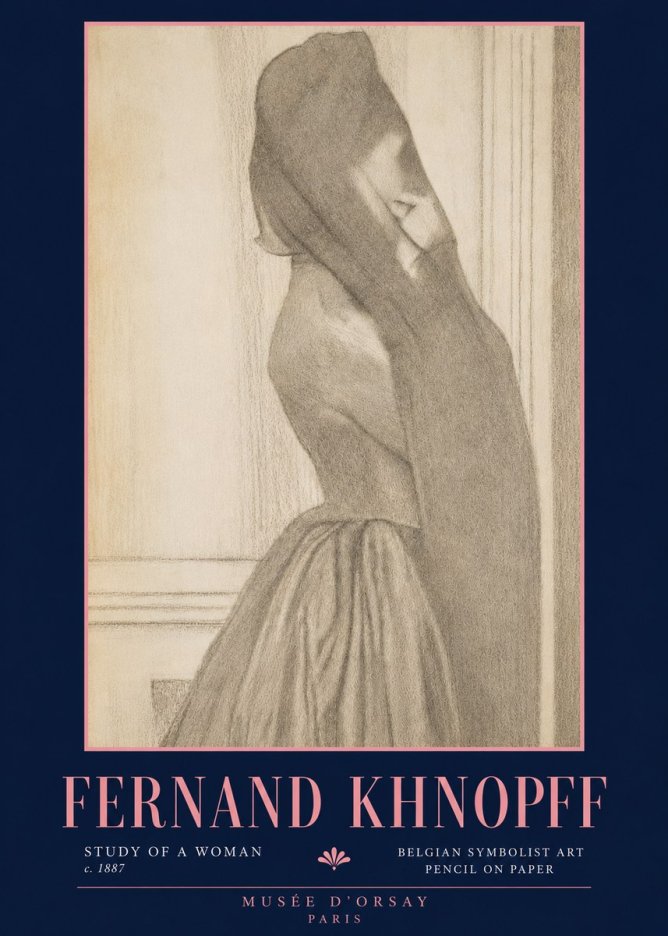 Fernand Khnopff Study of a Woman No4 - Affiche