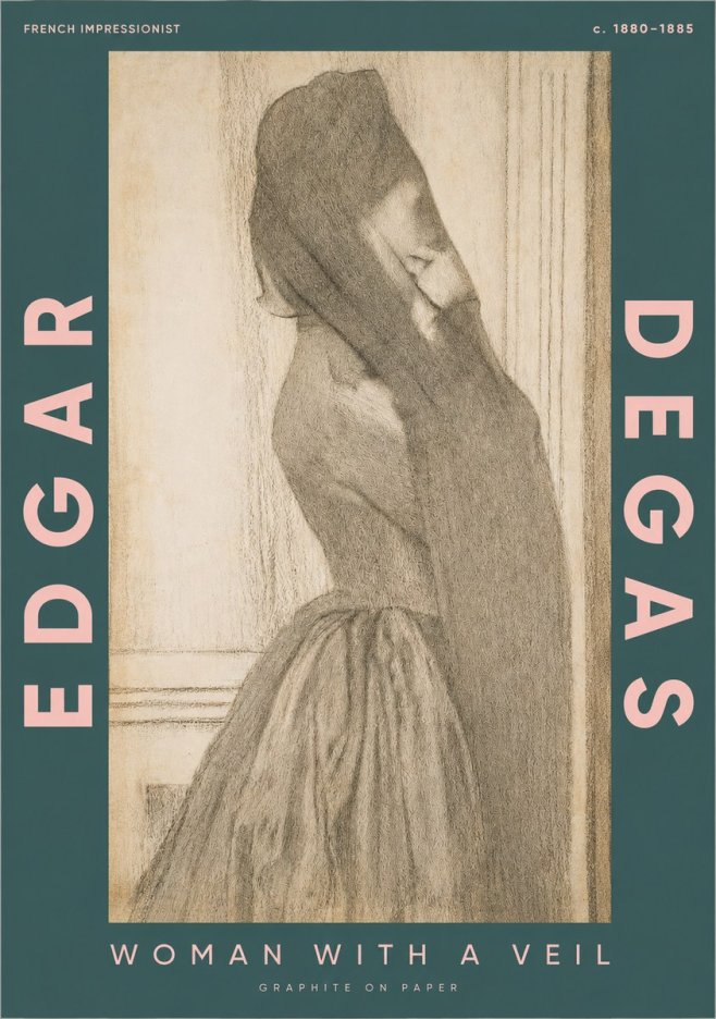 Edgar Degas Woman with a Veil No2 - Affiche