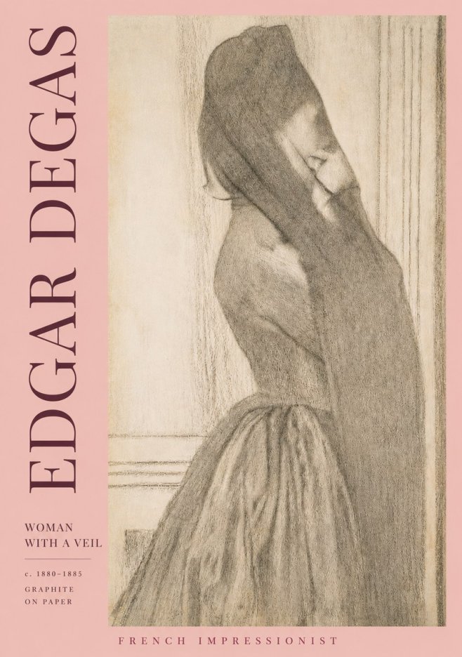 Edgar Degas Woman with a Veil No3 - Affiche