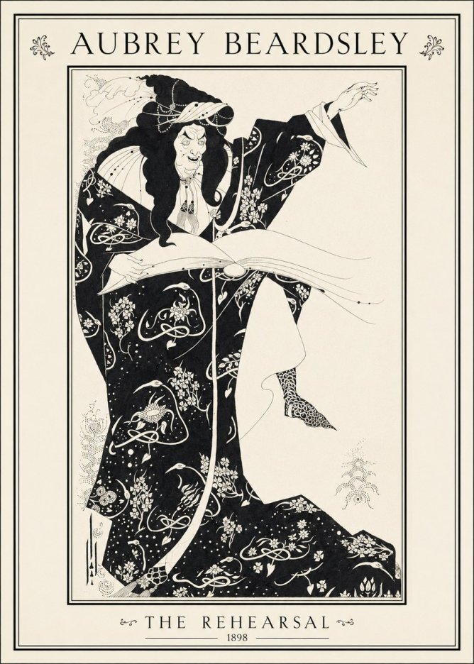 Aubrey Beardsley The Rehearsal No1 - Affiche