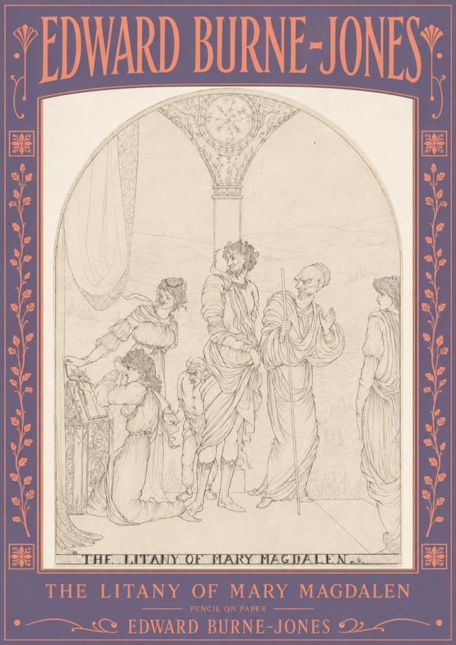 Edward Burne-Jones The Litany of Mary Magdalen No3 - Affiche