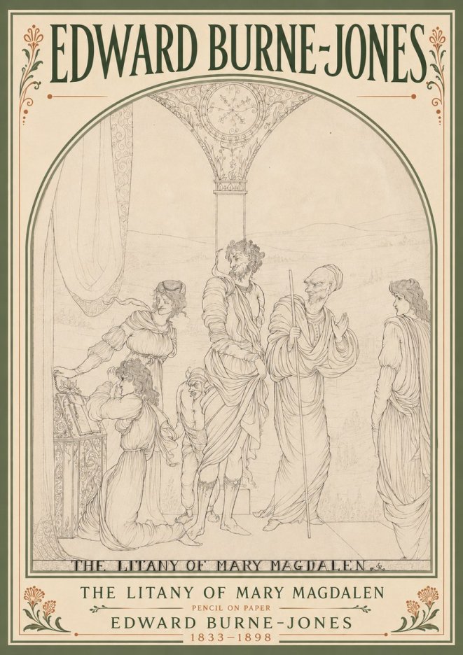 Edward Burne-Jones The Litany of Mary Magdalen No6 - Affiche