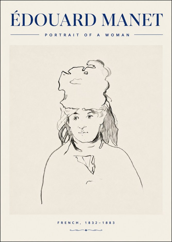 Édouard Manet Portrait of a Woman No4 - Affiche